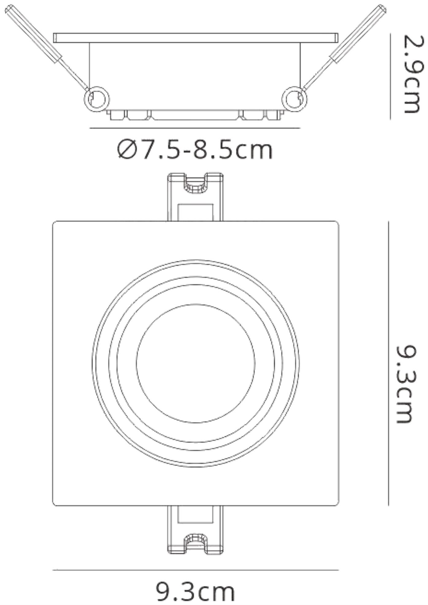 Lamborjini White Recessed Ceiling Luminaires Mantra Fusion Square/Rectangular Recess Ceiling
